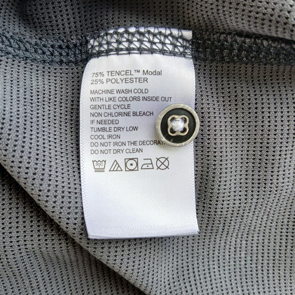 Tommy Bahama Paradiso Cove Long-Sleeve Polo XXL Big &Tall tencel blend dark grey - Picture 9 of 15